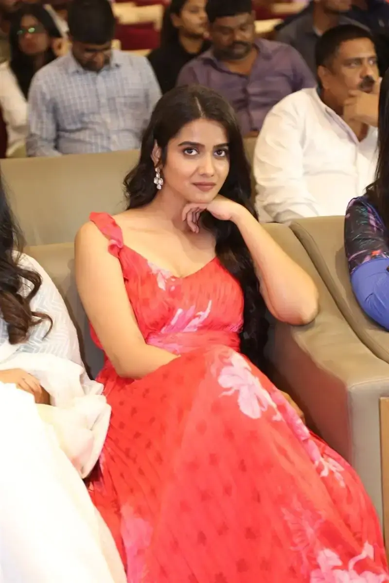 Sri Gouri Priya Reddy in Red Dress at MAD Movie Success Meet